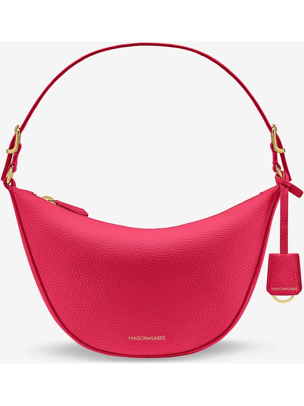 NEW Madison de Sabre Mini Leather Hobo Bag in Shibuya Fuschi